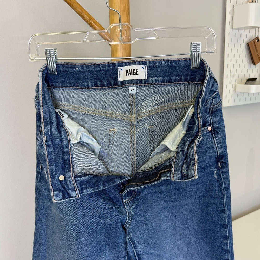 PAIGE Sasha High-Rise Stretch Wide-Leg Jeans Sz 27 - Picture 9 of 11